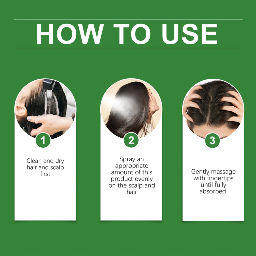 Rosemary and Rice Water Hair Growth Spray Man Strengthening Hair Root Peppermint Oil Serum for Hair Loss Treatment Hair Regrowth