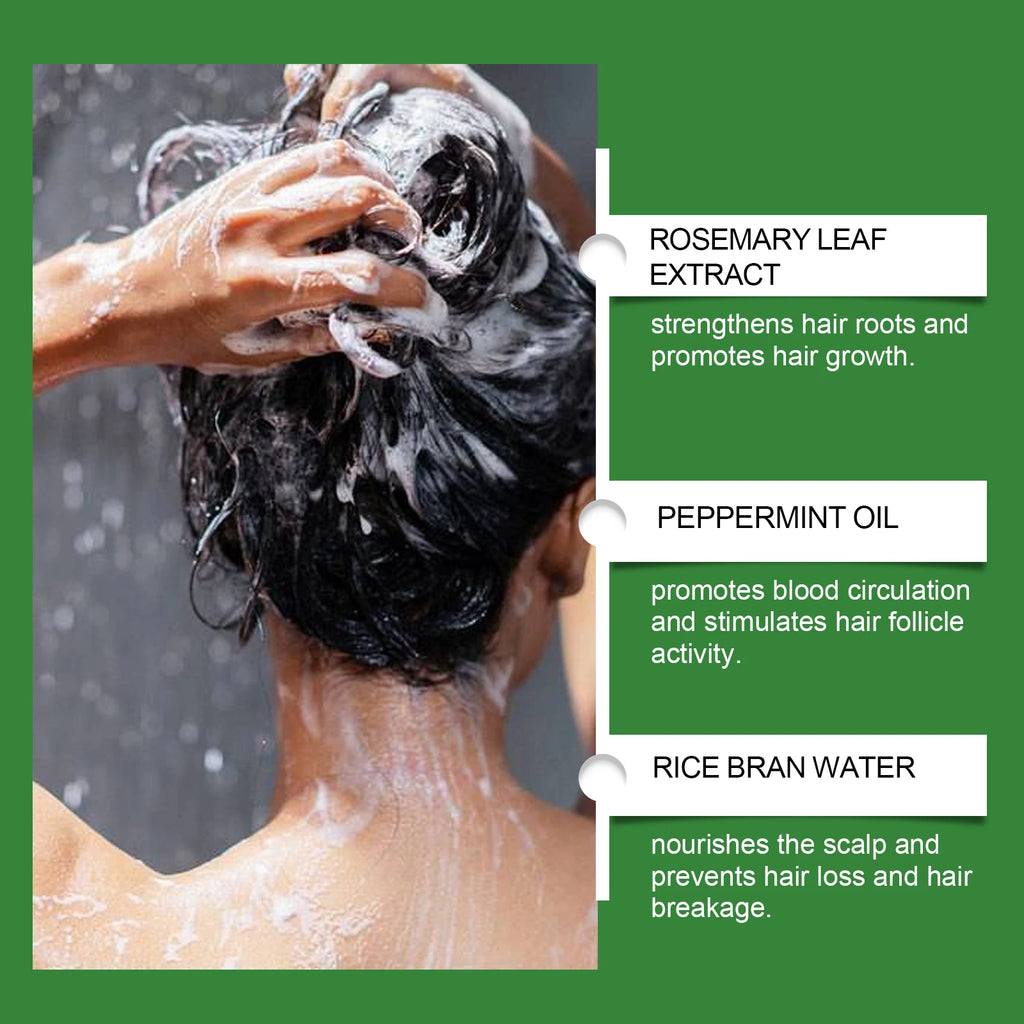Rosemary and Rice Water Hair Growth Spray Man Strengthening Hair Root Peppermint Oil Serum for Hair Loss Treatment Hair Regrowth