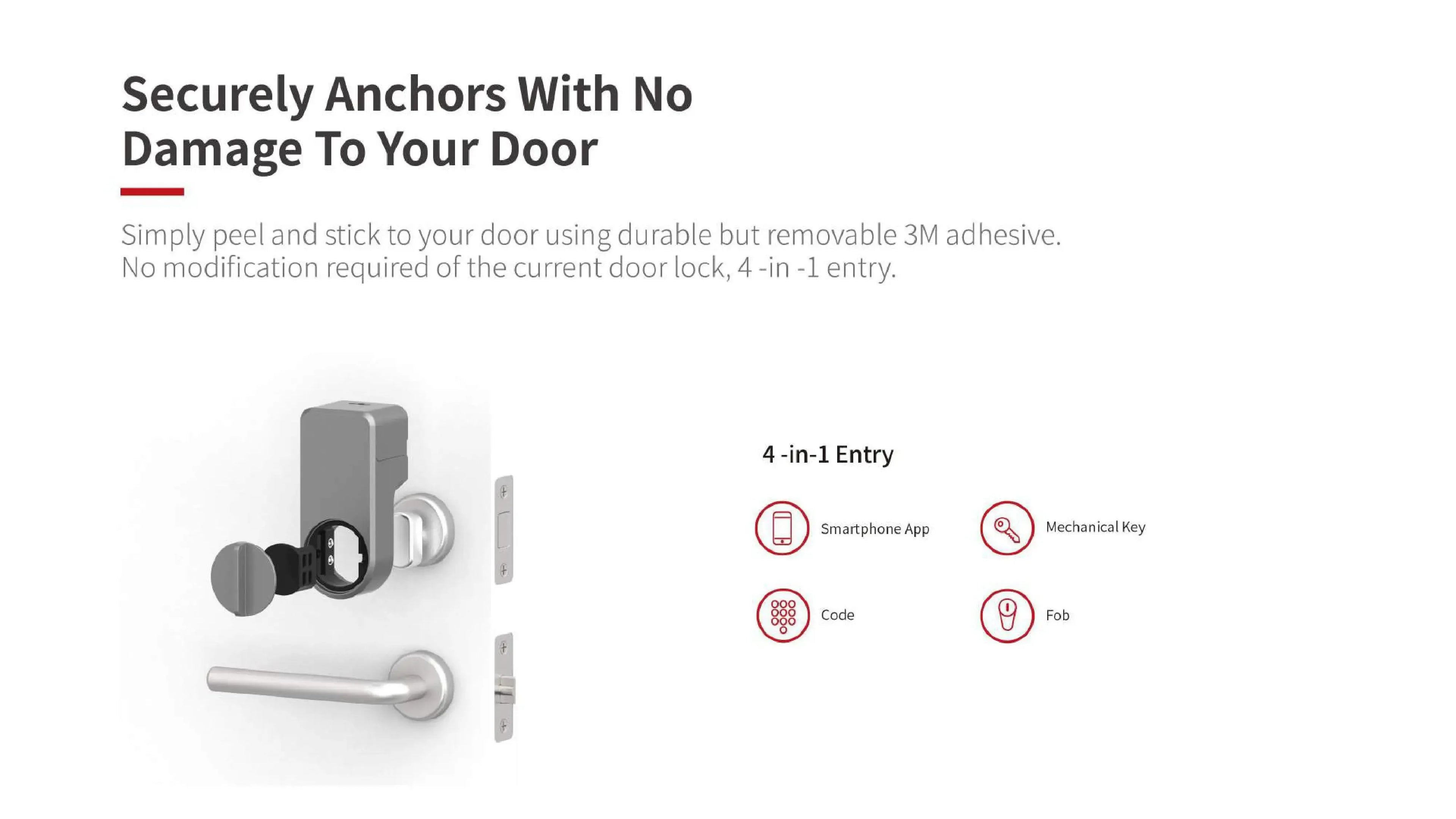 CDOK A1Pro Bluetooth Smart Door Lock Adapter with Tuya App Control and Keyless Access