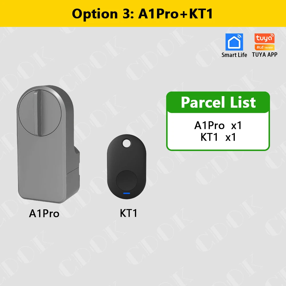 CDOK A1Pro Bluetooth Smart Door Lock Adapter with Tuya App Control and Keyless Access