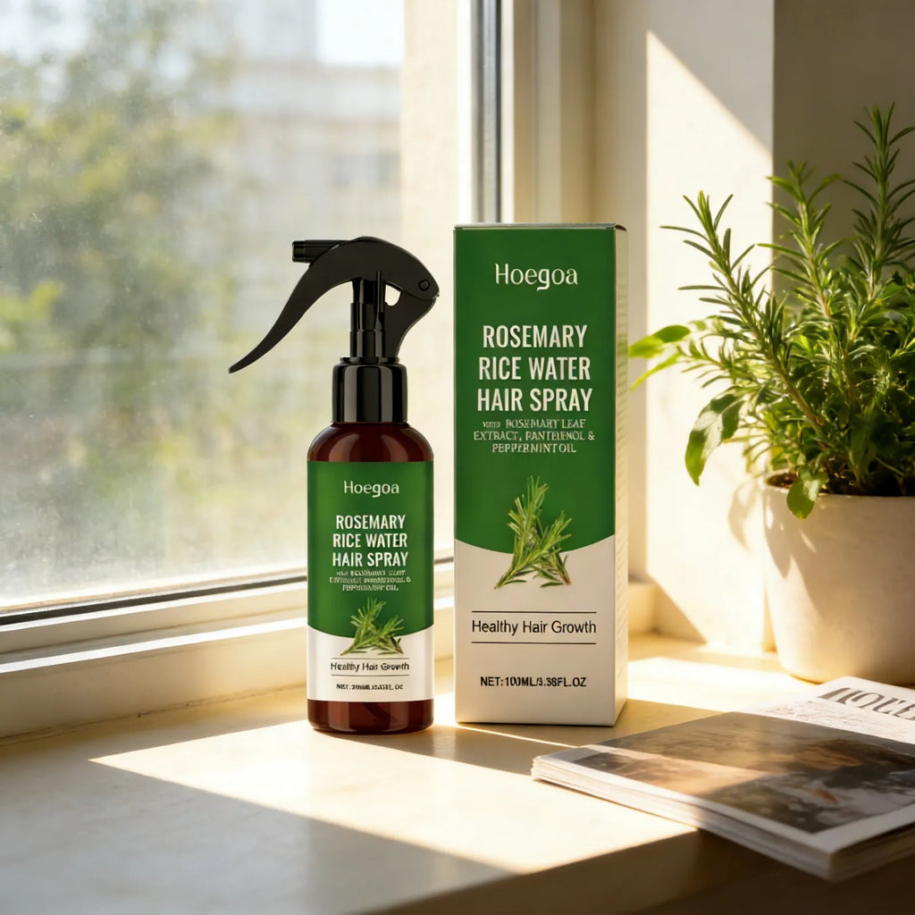 Rosemary and Rice Water Hair Growth Spray Man Strengthening Hair Root Peppermint Oil Serum for Hair Loss Treatment Hair Regrowth