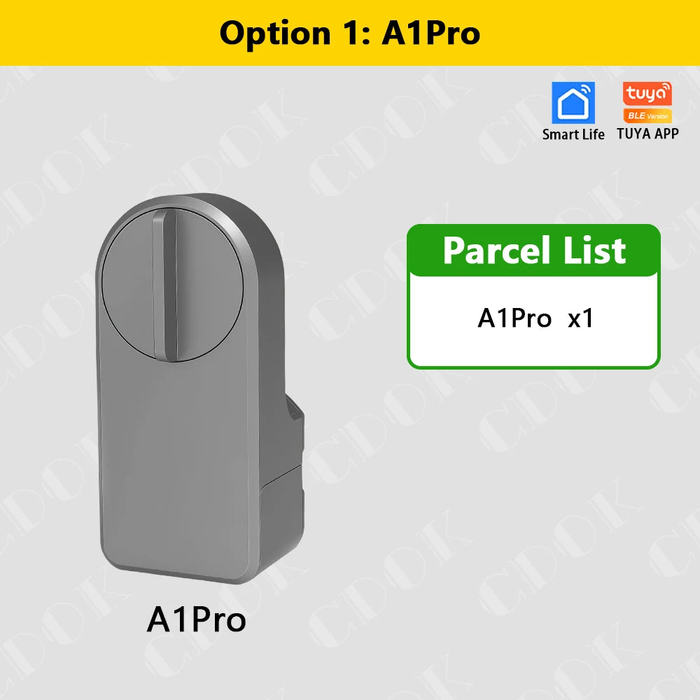 CDOK A1Pro Bluetooth Smart Door Lock Adapter with Tuya App Control and Keyless Access