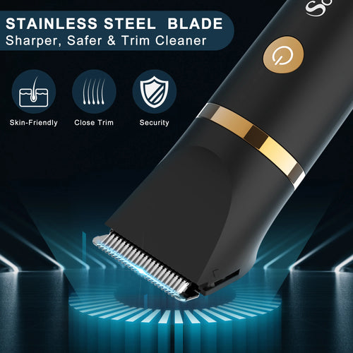 Scttomon 3-in-1 Electric Shaver for Men – Full Body Grooming Razor with Washable Design and Storage Stand